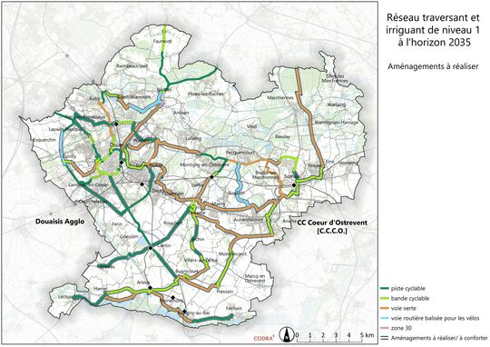 Carte des aménagements à réaliser