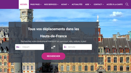 Visuel de la page d'accueil du site passpass.fr