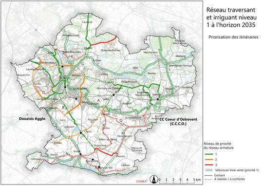 Carte des aménagements à prioriser